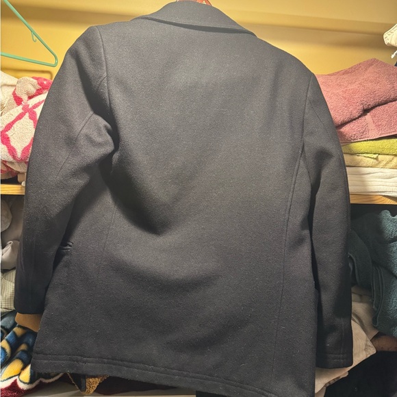 Lauren Ralph Lauren black small 36s black men’s peacoat - Picture 3 of 5